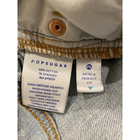 POPSUGAR Button Fly Distressed jeans Sz 10 - Picture 8 of 10